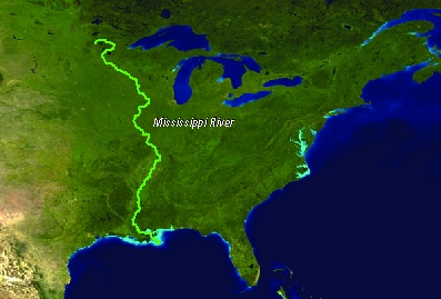 Regional map of the Mississippi River delta plain, Louisiana